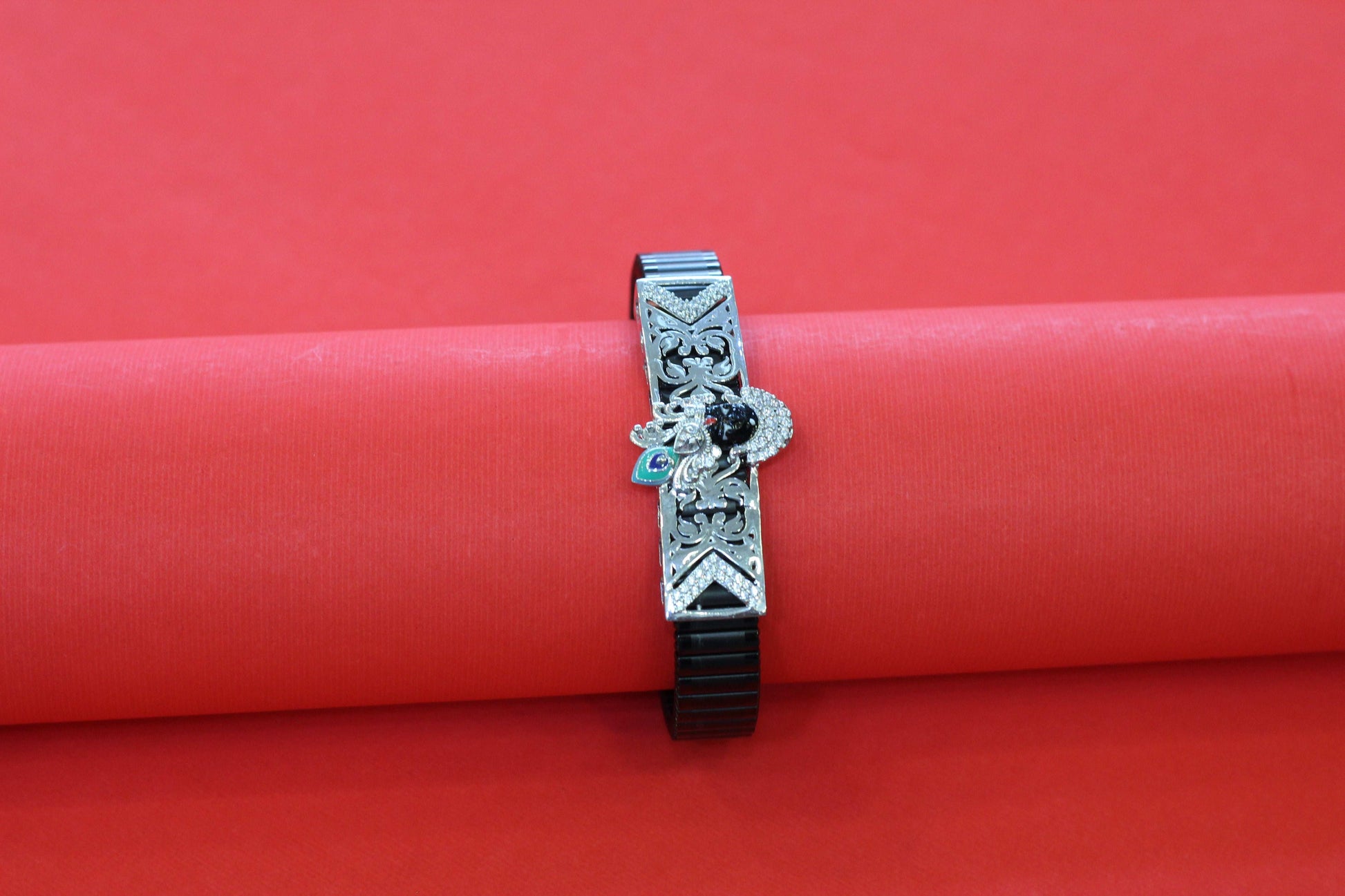 Stylish Rolex-Style Belt with Silver shreenathji – Men's Fashion Accessory