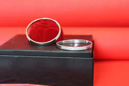 Shimmer Line Silver Bangles for kids