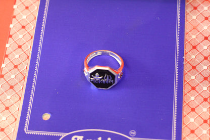 Silver Mahakal Letter Ring – Spiritual Statement Ring for Men