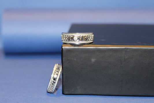 SILVER COUPLE RING