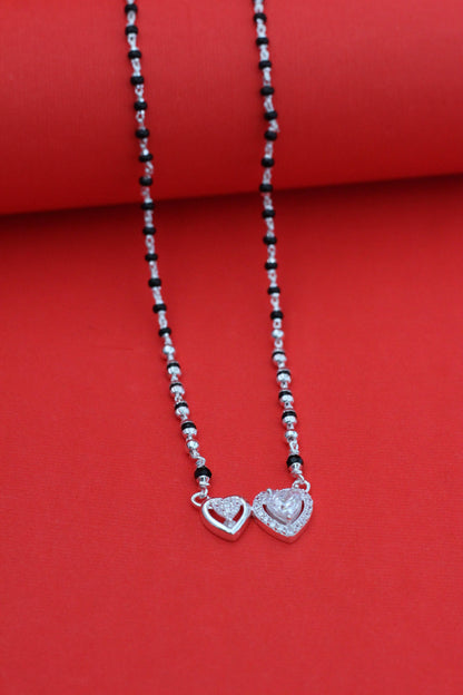 silver short mangalsutra