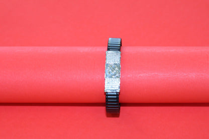 Stylish Rolex-Style Belt with Silver Om Charm – Men's Fashion Accessory