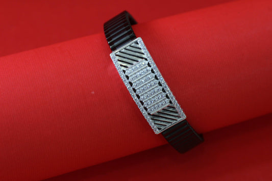 Stylish Rolex-Style Belt with Silver Om Charm – Men's Fashion Accessory
