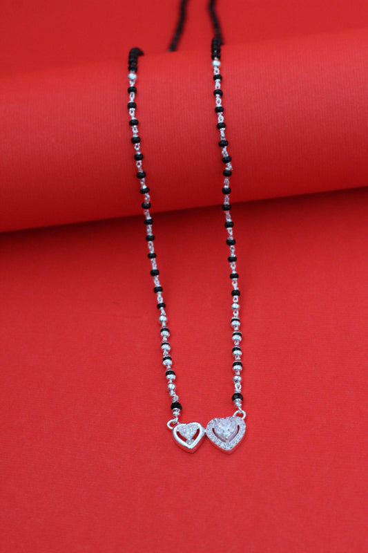 silver short mangalsutra