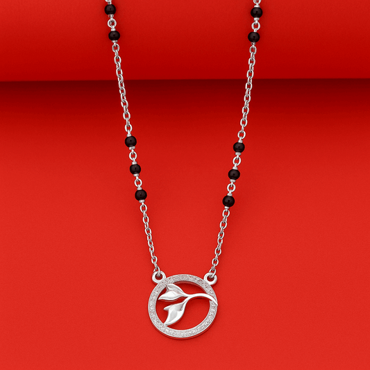 Silver short mangalsutra