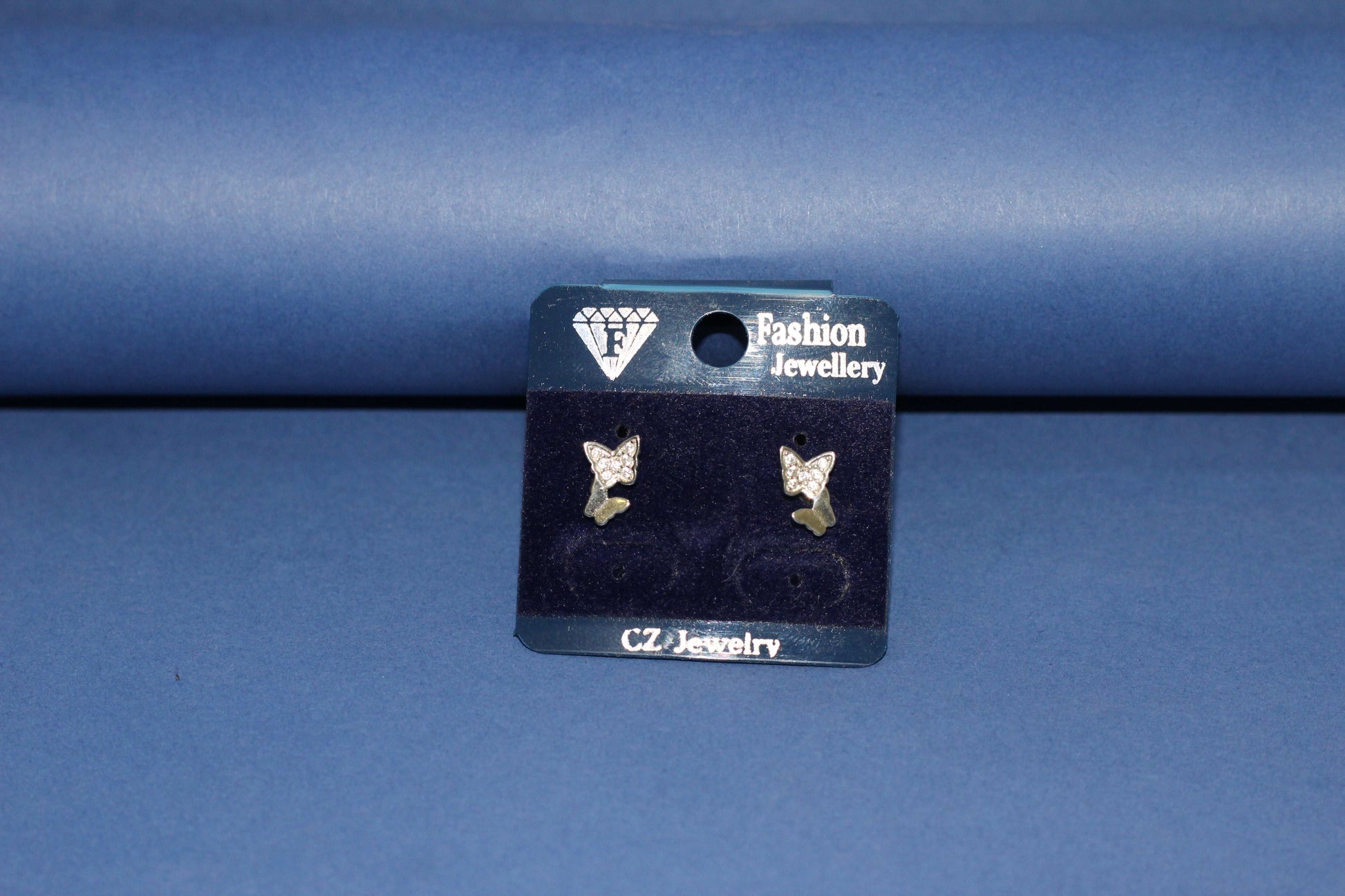 Sparkling Butterfly Italian 925 Silver Tops Earrings