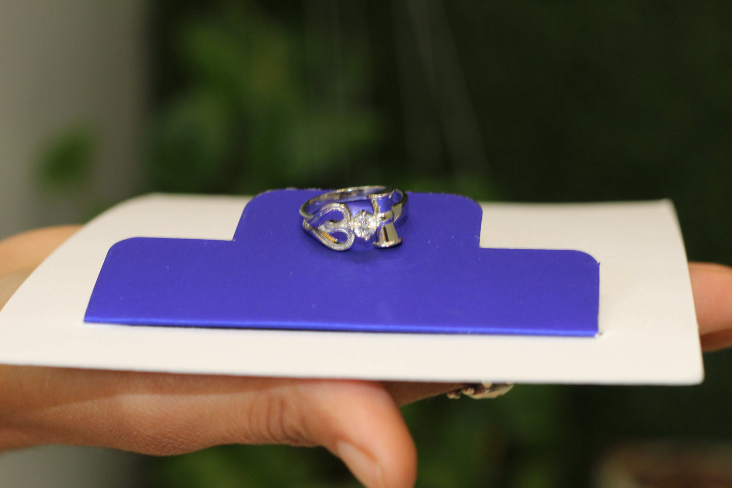 Italian Silver Girls Ring with Aum & Shivji Damru Design