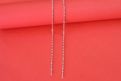 Elegant Rose-Toned Sterling Silver Anklet