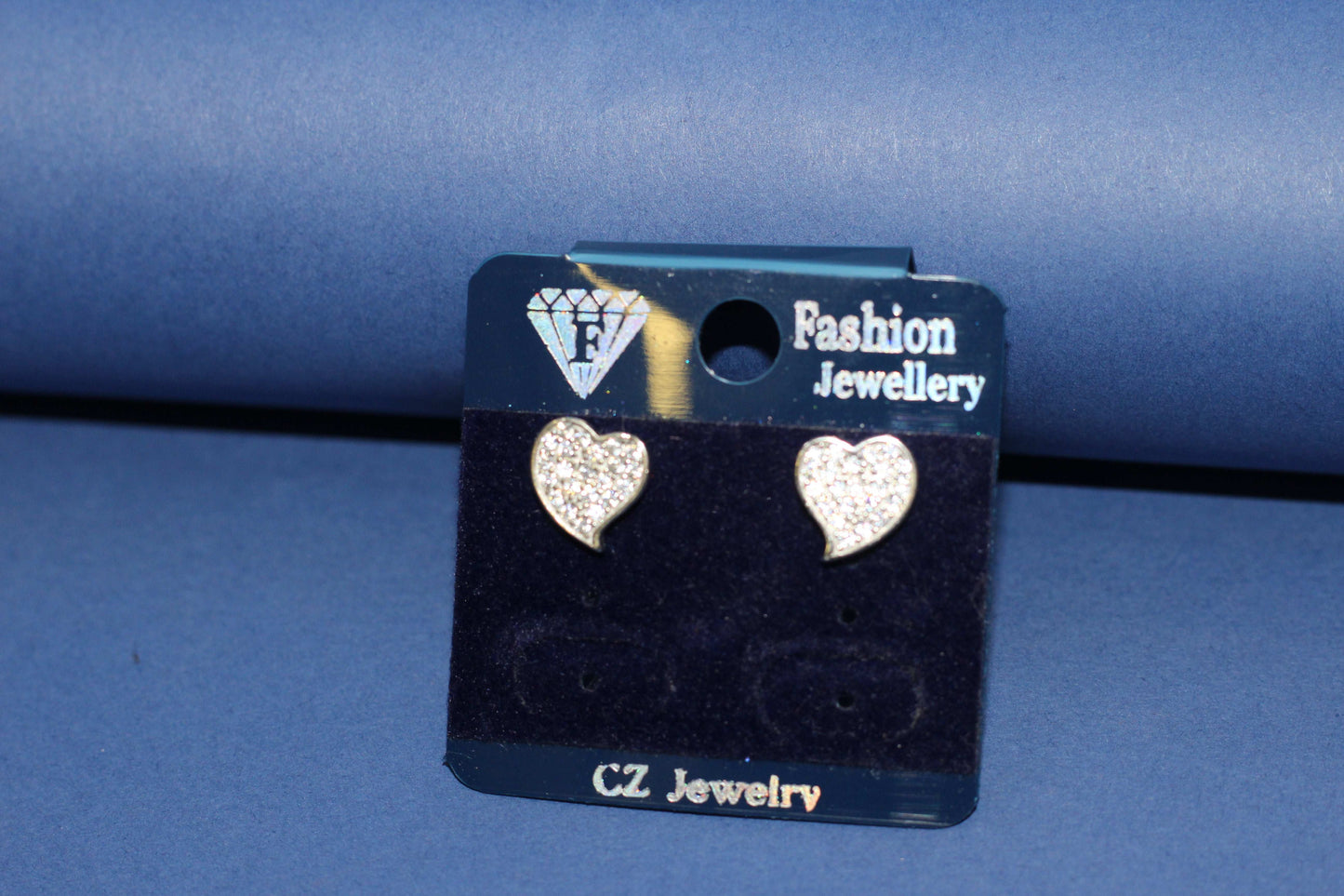 Sparkling Heart-Shaped Italian 925 Silver Tops Earrings