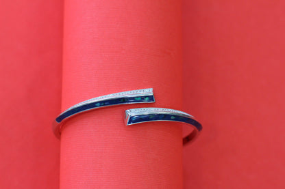 Elegant Sterling Silver Kada & Ring Combo Set