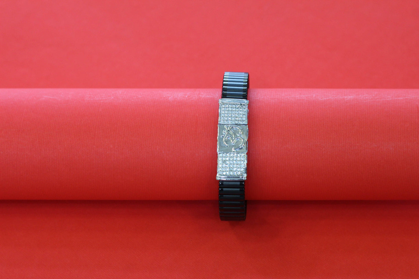 Stylish Rolex-Style Belt with Silver Om Charm – Men's Fashion Accessory