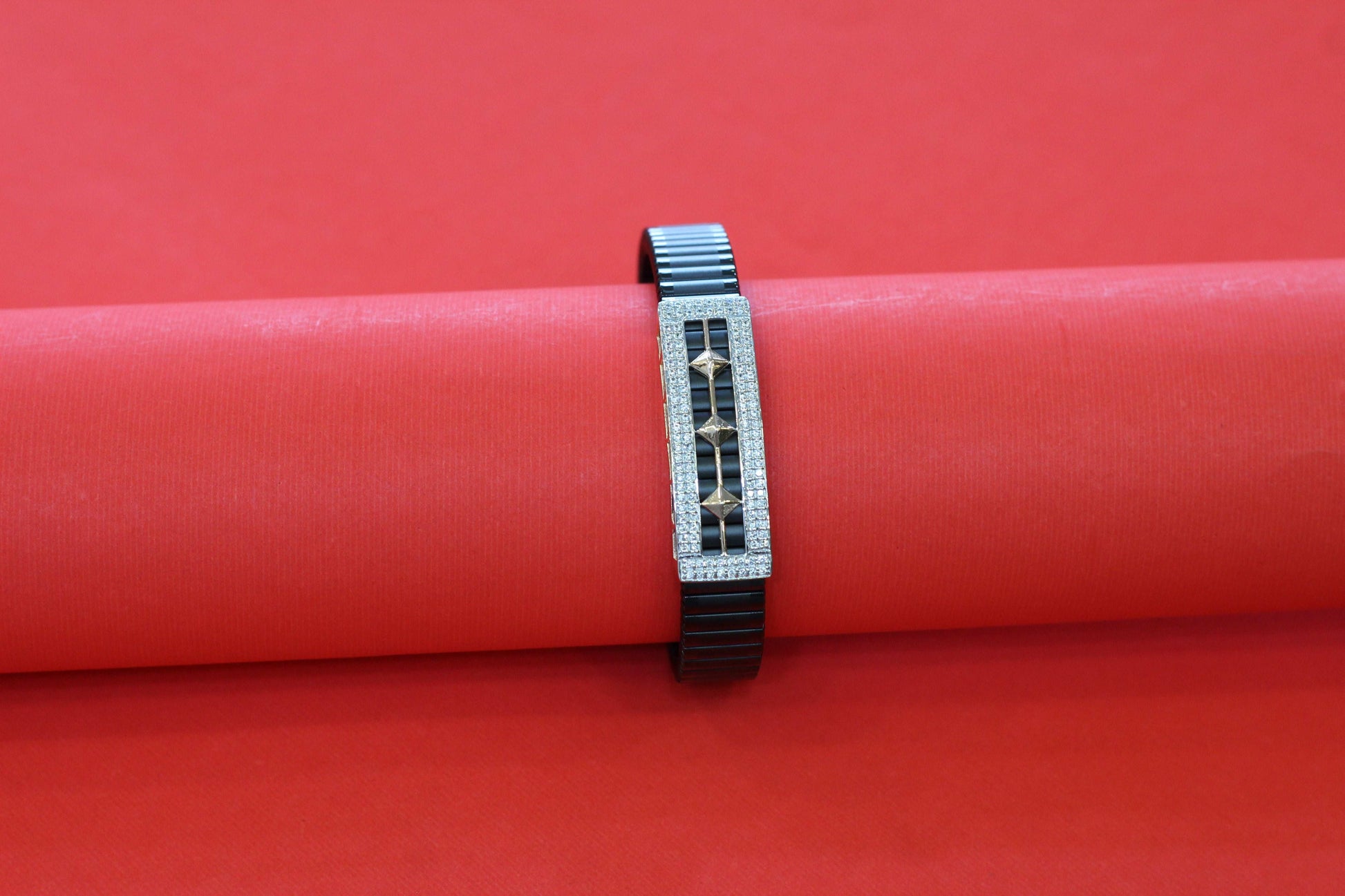 Stylish Rolex-Style Belt with Silver square Charm – Men's Fashion Accessory