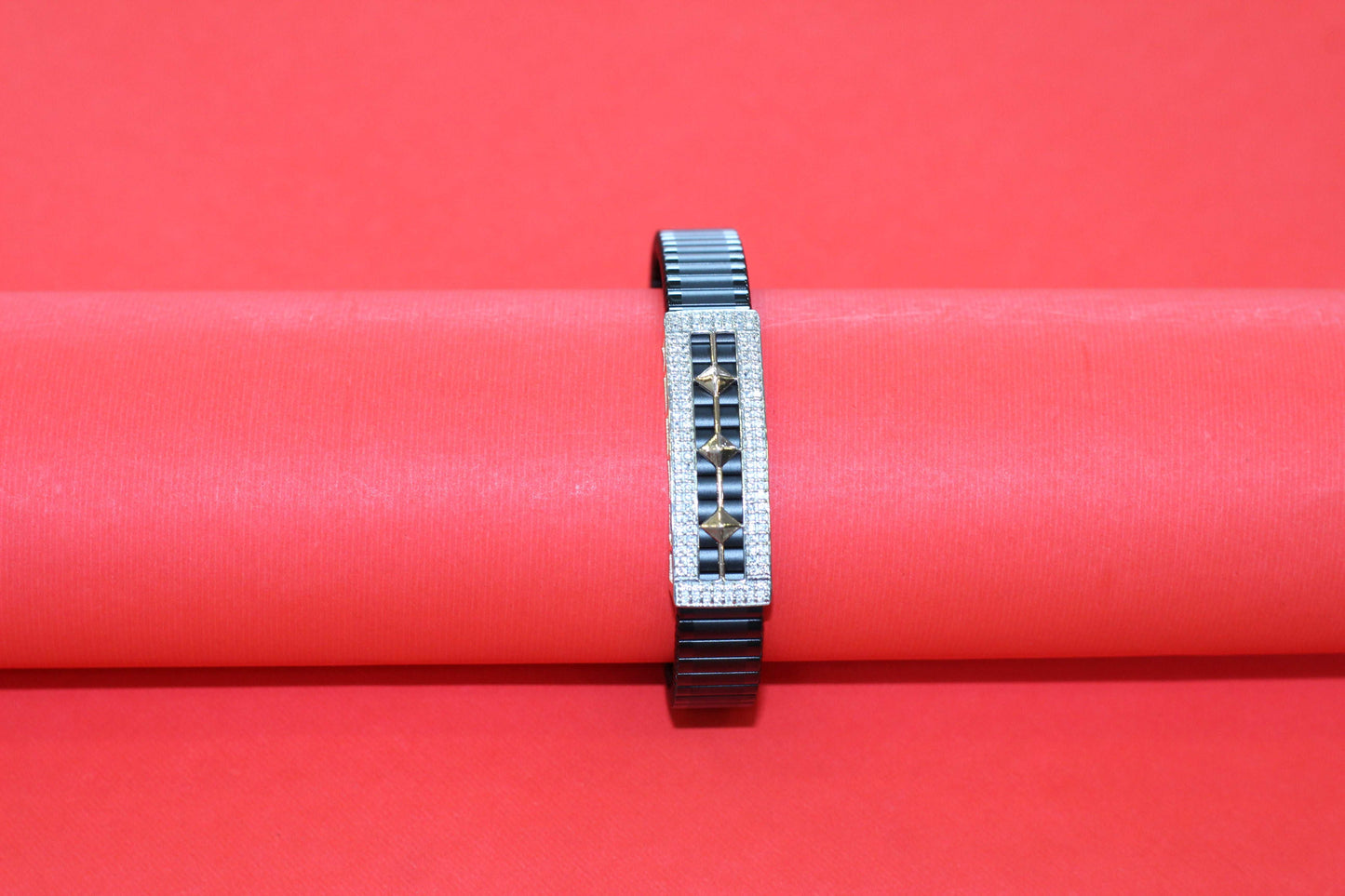 Stylish Rolex-Style Belt with Silver square Charm – Men's Fashion Accessory