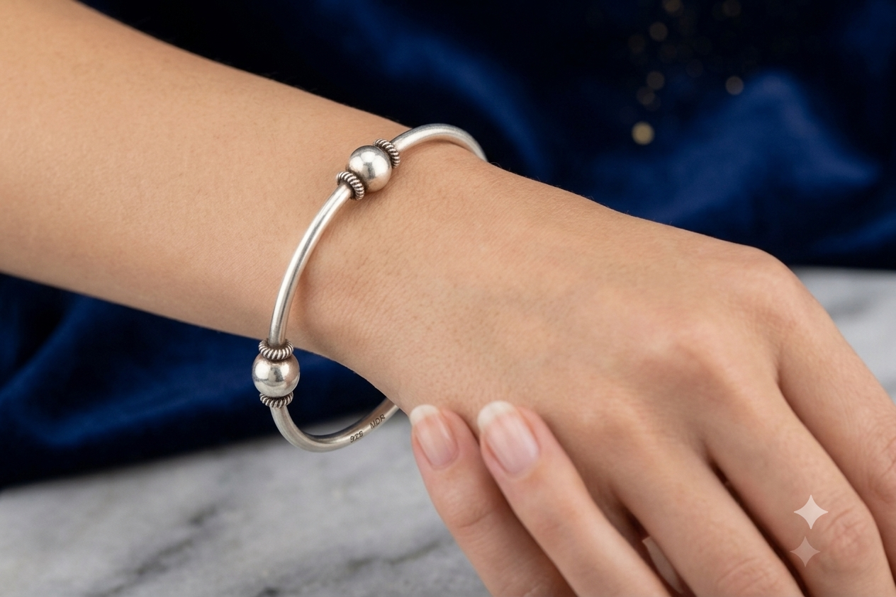 Silver kada for baby girs