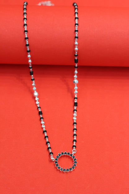 silver short mangalsutra
