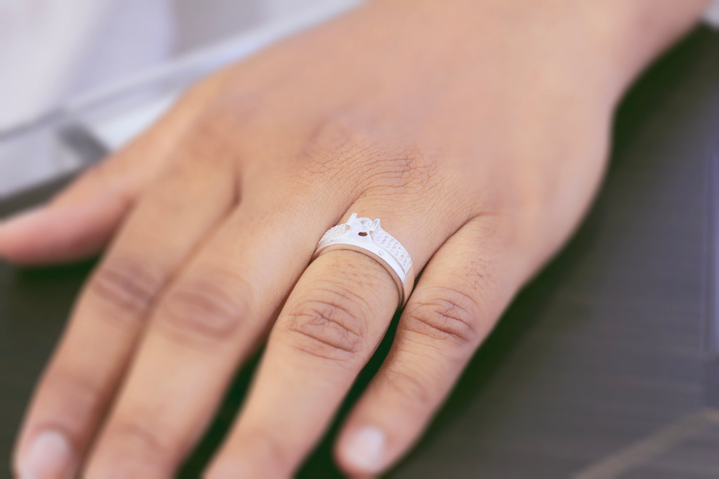 Silver men's ring