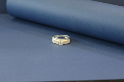 Silver men's ring