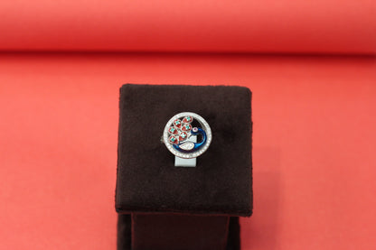 Elegant peacock design 925 Silver Finger Ring for Women | Diamond-Like CZ Sparkle