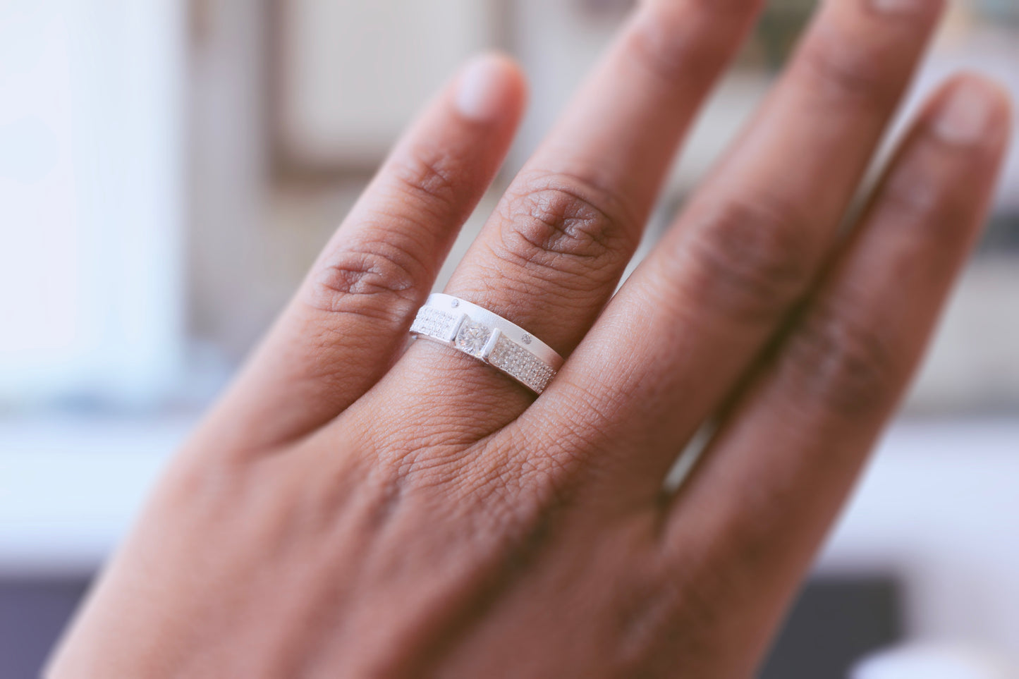 Silver men's ring