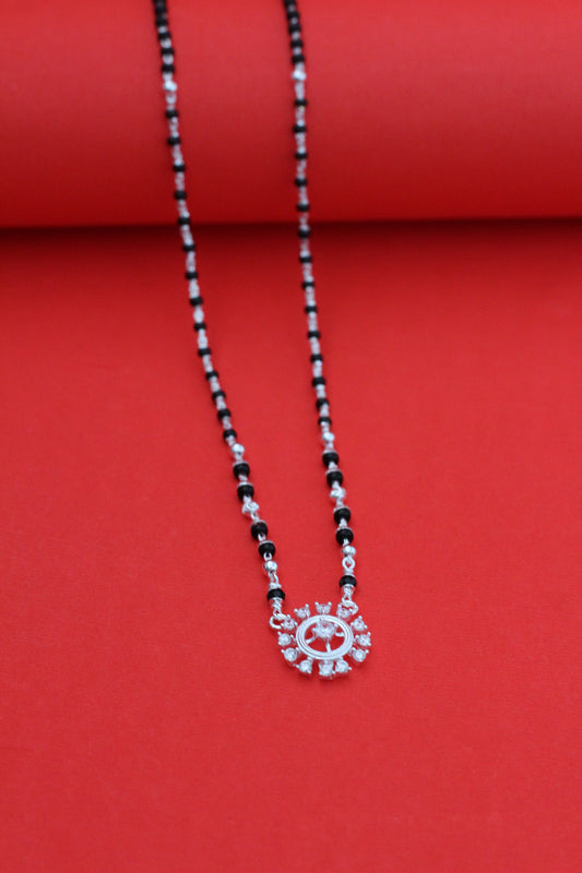 silver short mangalsutra