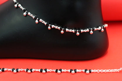 silver anklets for women