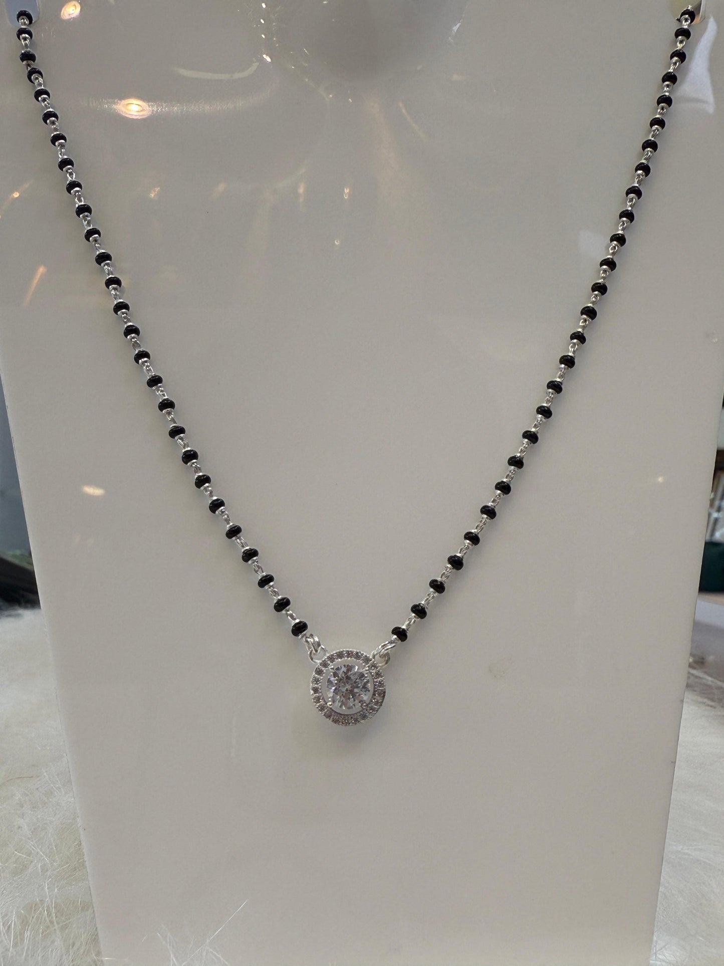 Elegant round shape Silver Mangalsutra