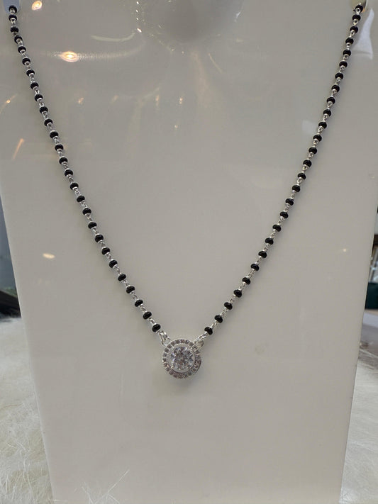 Elegant round shape Silver Mangalsutra