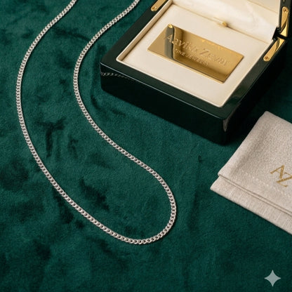 Silver thin navabi Chain – Premium Shine & Comfortable Fit