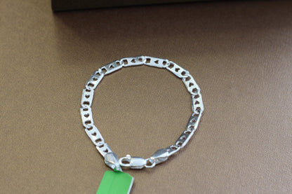 Pure Silver navabi Bracelet for Men | Flexible navabi Pattern | Elegant Casual & Party Wear