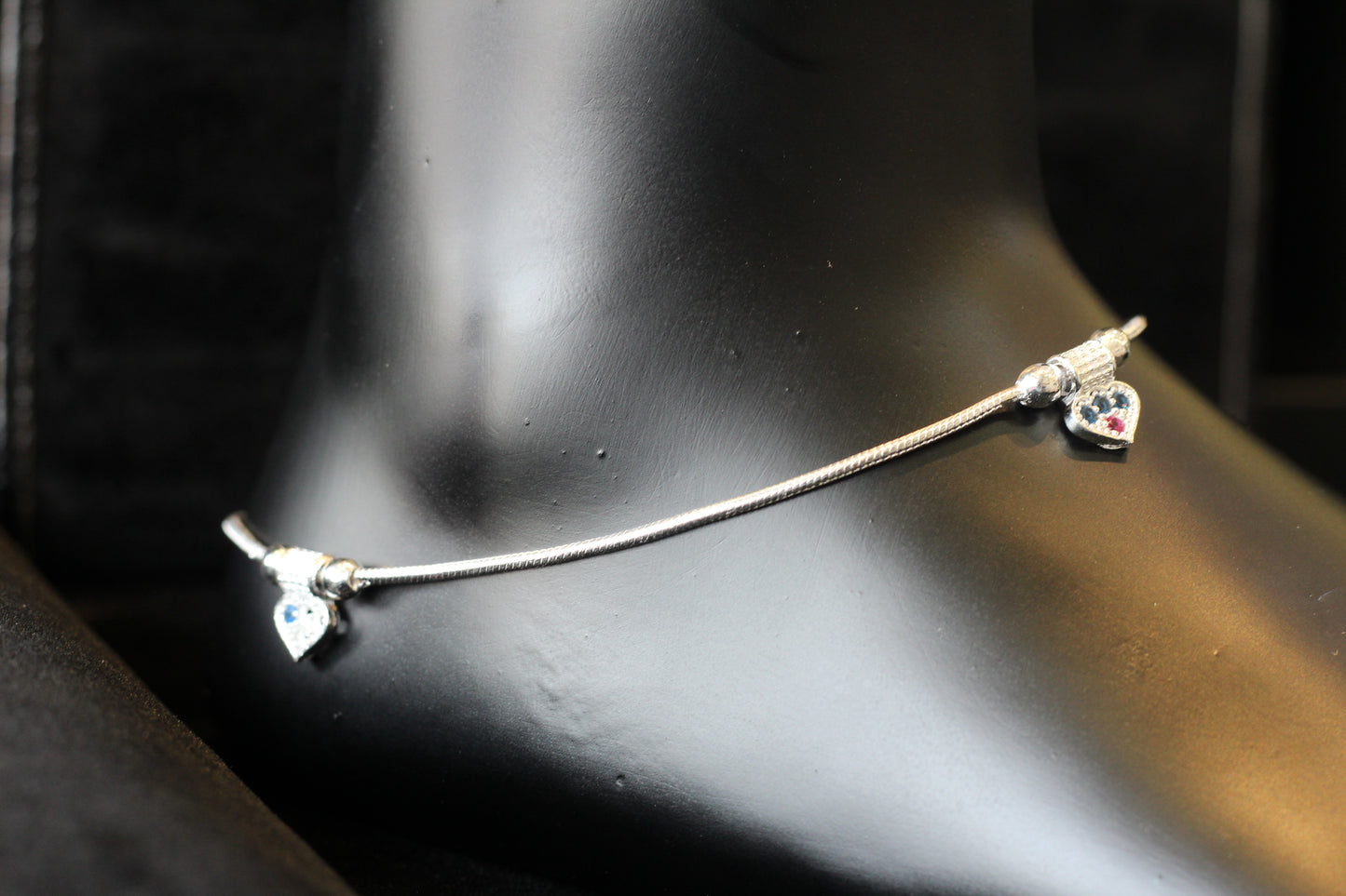 silver anklets for women