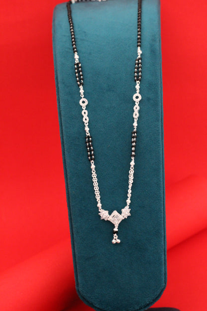 silver short mangalsutra