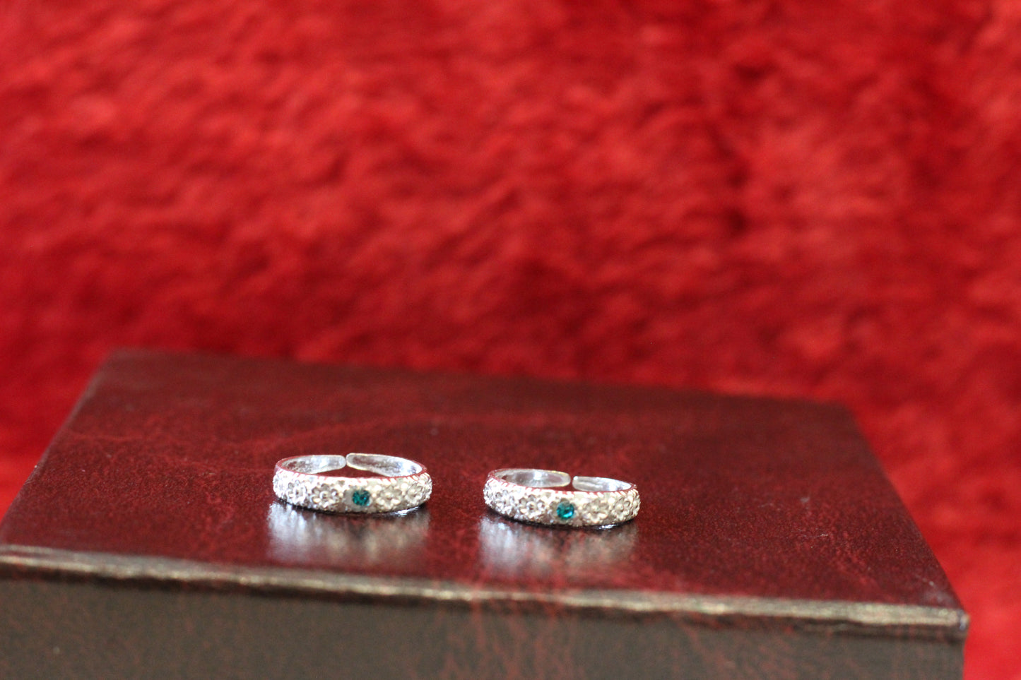 Designer Silver Toe Rings for Women | Pure Silver |plane kada design Adjustable | Pair Set