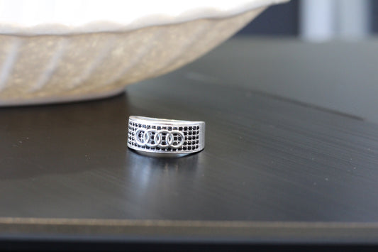 Silver men's ring