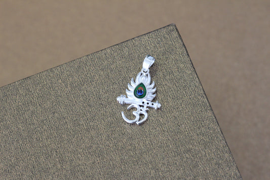 Krishna with aum Pendant for Men & Women | Lord krishna and aum Locket | Spiritual Religious Jewellery for Daily Wear & Gift