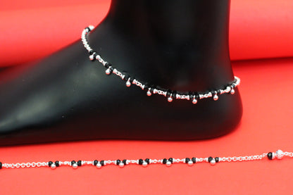 silver anklets for women