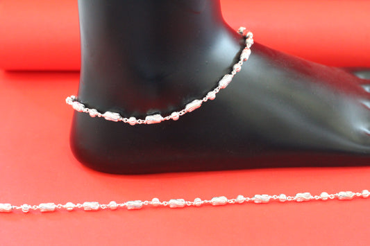 Elegant Silver Designer Anklet for Women & Girls | Lightweight Daily Wear Payal