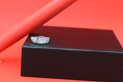 Classic Italian 925 Silver Statement Ring for Men