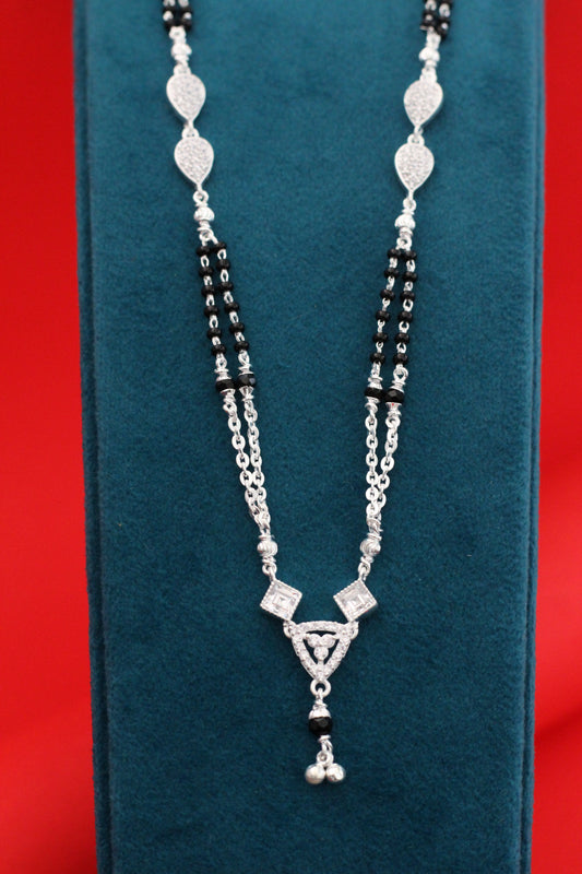 silver short mangalsutra
