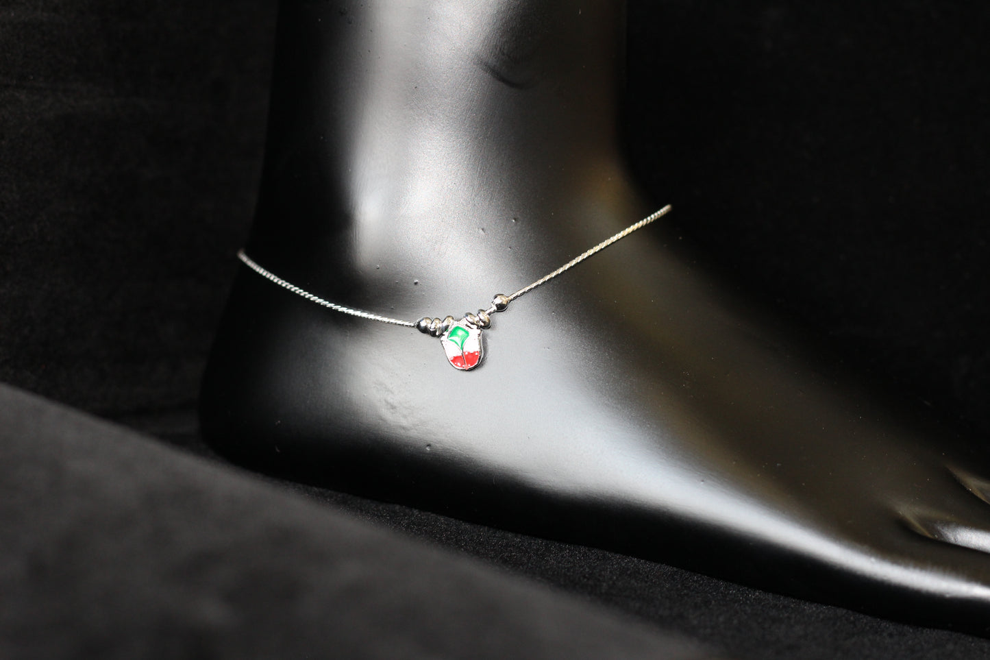 silver anklets for women