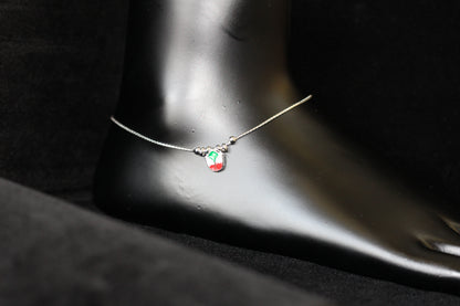 silver anklets for women