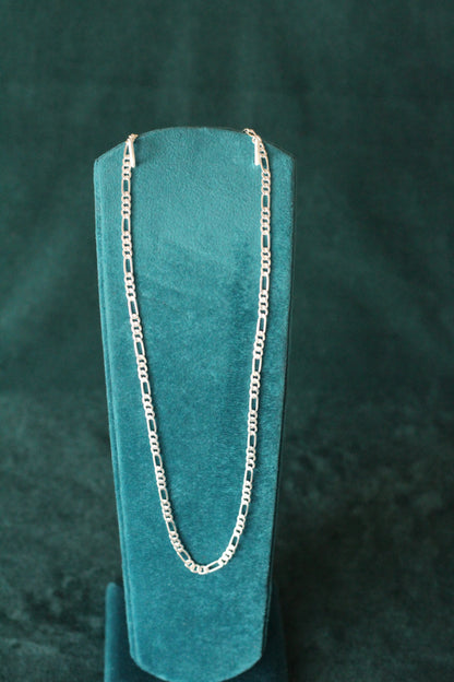 Silver thin figaro Chain – Premium Shine & Comfortable Fit