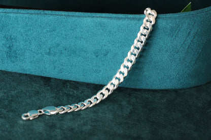 Silver Men’s Bracelet | Stylish curap Chain Bracelet for Men | Classic Daily Wear Silver Kada Bracelet