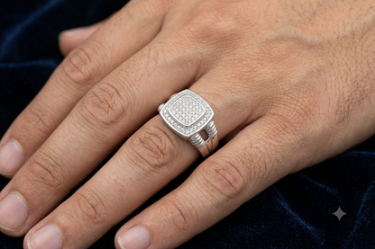 Classic Italian Finish Silver Ring for Men – Party & Formal Wear