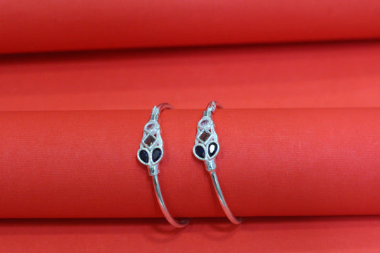 Silver Kids Bangles triangle shape