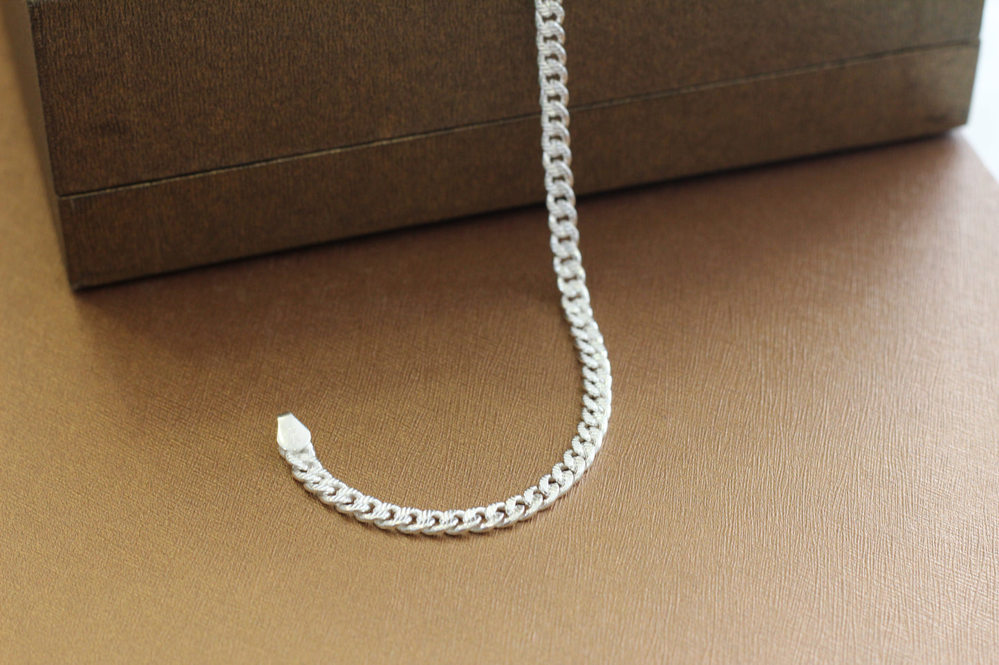 Pure Silver currap Bracelet for Men | Flexible currap Pattern | Elegant Casual & Party Wear