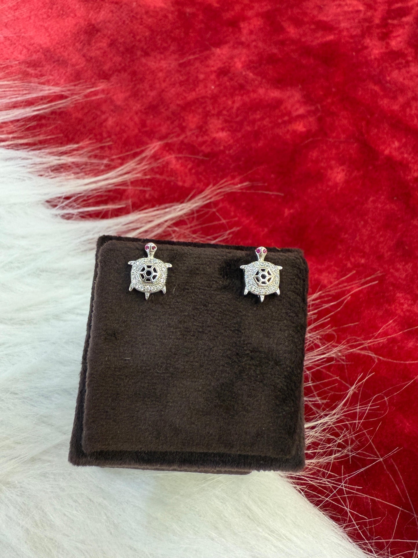 Turtle-Shaped Italian 925 Silver Tops Earrings