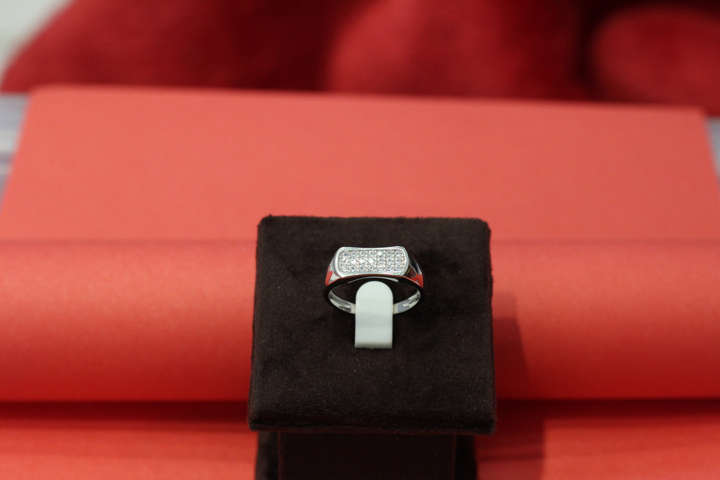 925 Italian Silver Men’s Statement Ring with Embedded Stones