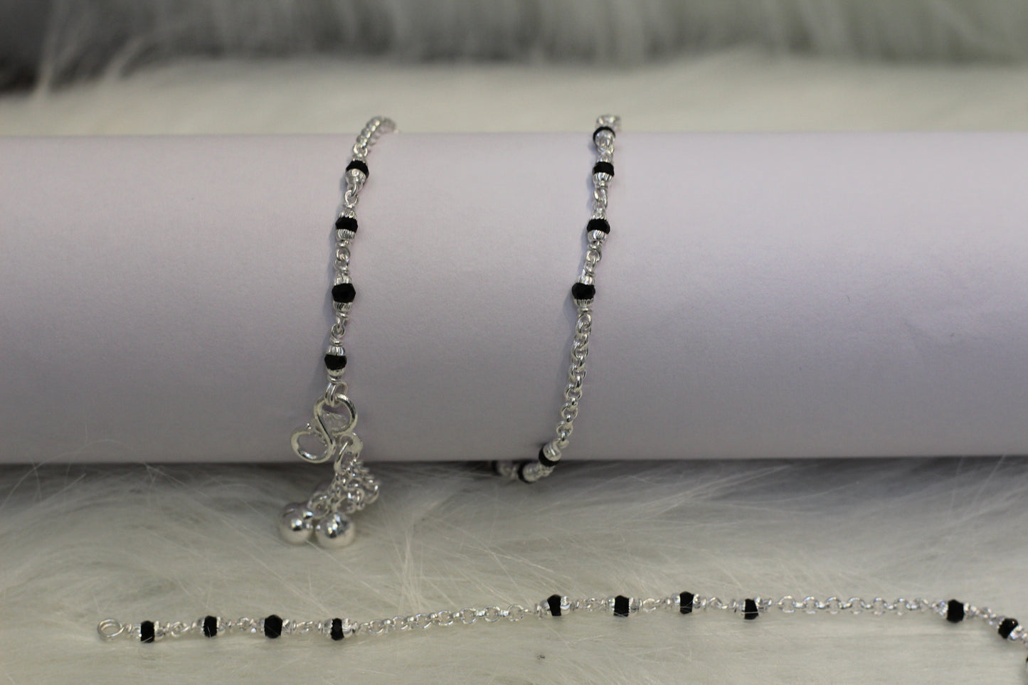 silver anklets for women