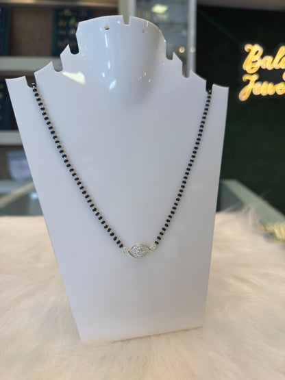 Stylish eye Pendant Silver Mangalsutra for Women