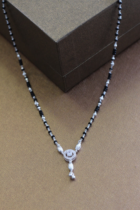 Silver short mangalsutra